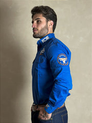 Camisa Masculina Radade Manga Longa Riders Bordada Algodão