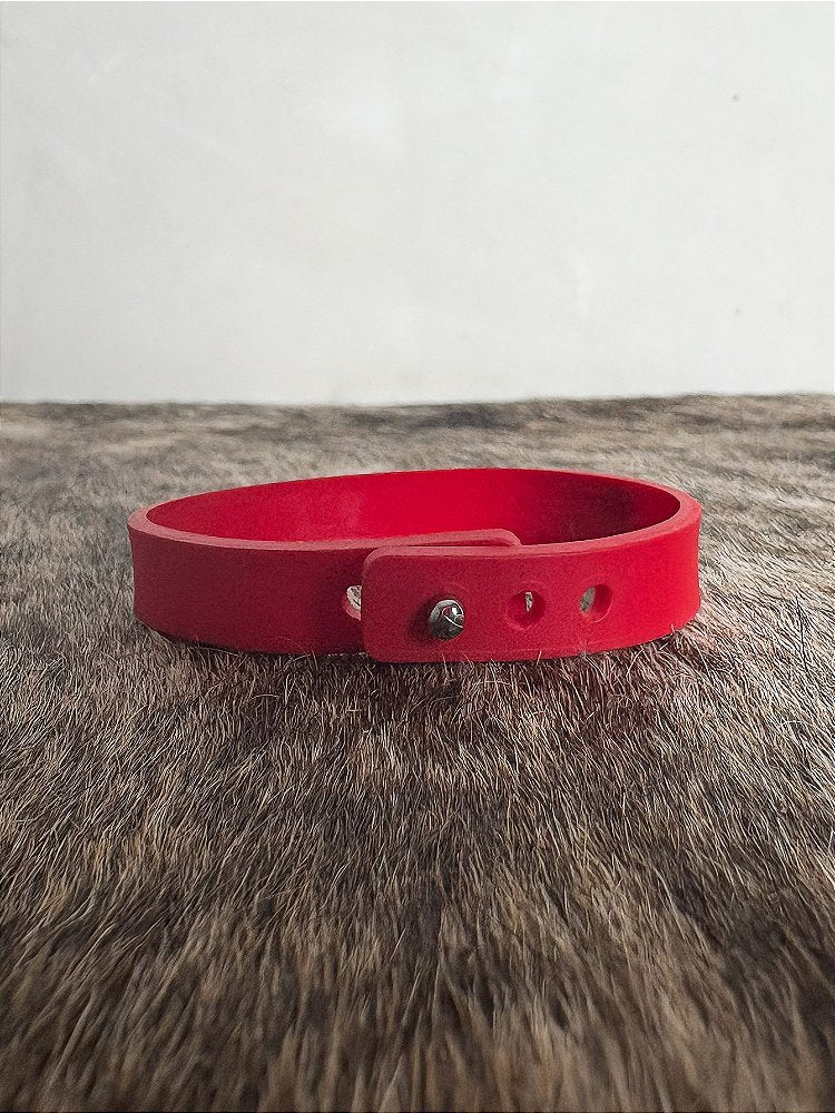 Pulseira Country Silicone Ariat Vermelho Premium Western Top