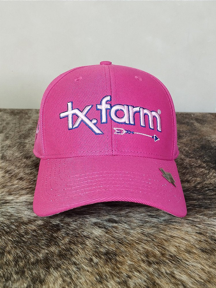 Boné Country Texas Farm Feminino Original Rosa Pena