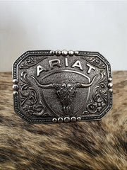 Fivela Ariat Country 11cm Western Premium Quadrada Prata