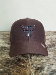 Boné Country Texas Farm Original Logo Camuflado Marrom