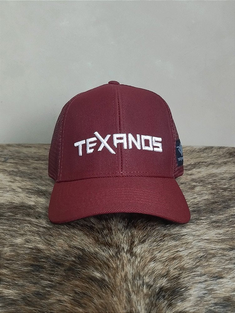 Boné Country Redinha Aba Curva Texanos Original Farm Vinho