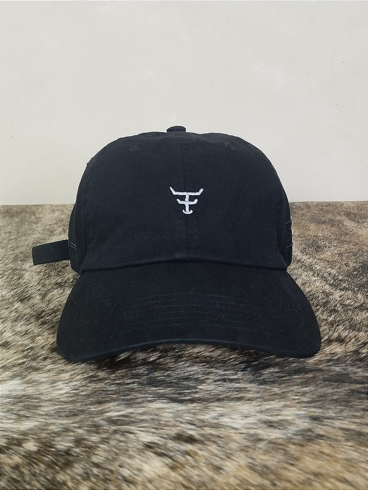 Boné Country Texas Farm Original Dad Hat Preto Logo