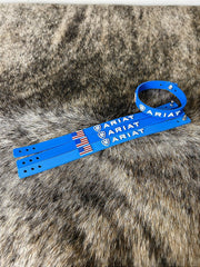 Pulseira Country Silicone Ariat Azul Claro Ajustável Premium