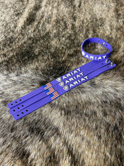 Pulseira Country Silicone Ariat Roxo Púrpura Ajustável Agro