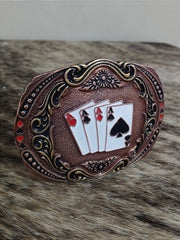 Fivela Country Baralho Bronze Western Rodeio Cowboy Barretos