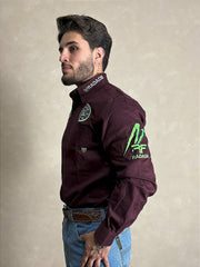 Camisão Masculina Radade Bordada Cowboy Manga Comprida Agro