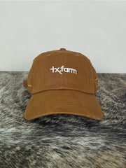 Boné Country Texas Farm Original Dad Hat Aba Curva Marrom