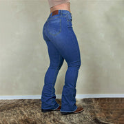 Calça Jeans Feminina Country Americana Cowboy Rodeio Flare
