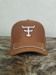 Boné Country Texas Farm Feminino Original Aba Curva Marrom