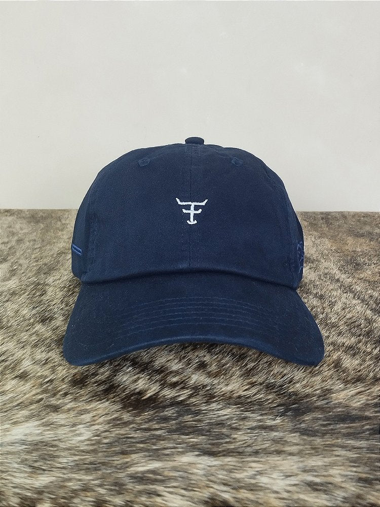 Boné Country Texas Farm Original Dad Hat Aba Curva Azul