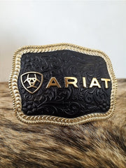 Fivela Ariat Country 11cm Western Premium Quadrado Preto