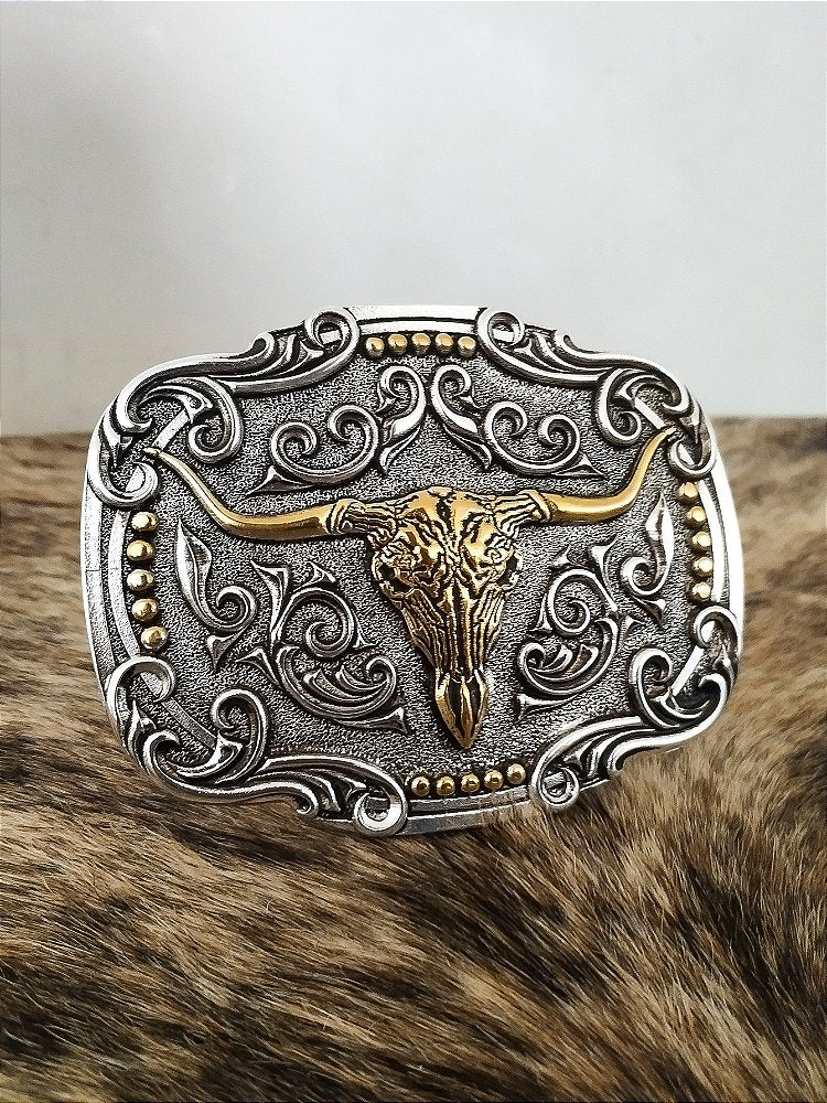 Fivela Ariat Country 11cm Western Premium Quadrada Dourado