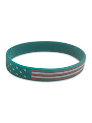 Pulseira Country Texas Farm Silicone Original Azul Turquesa
