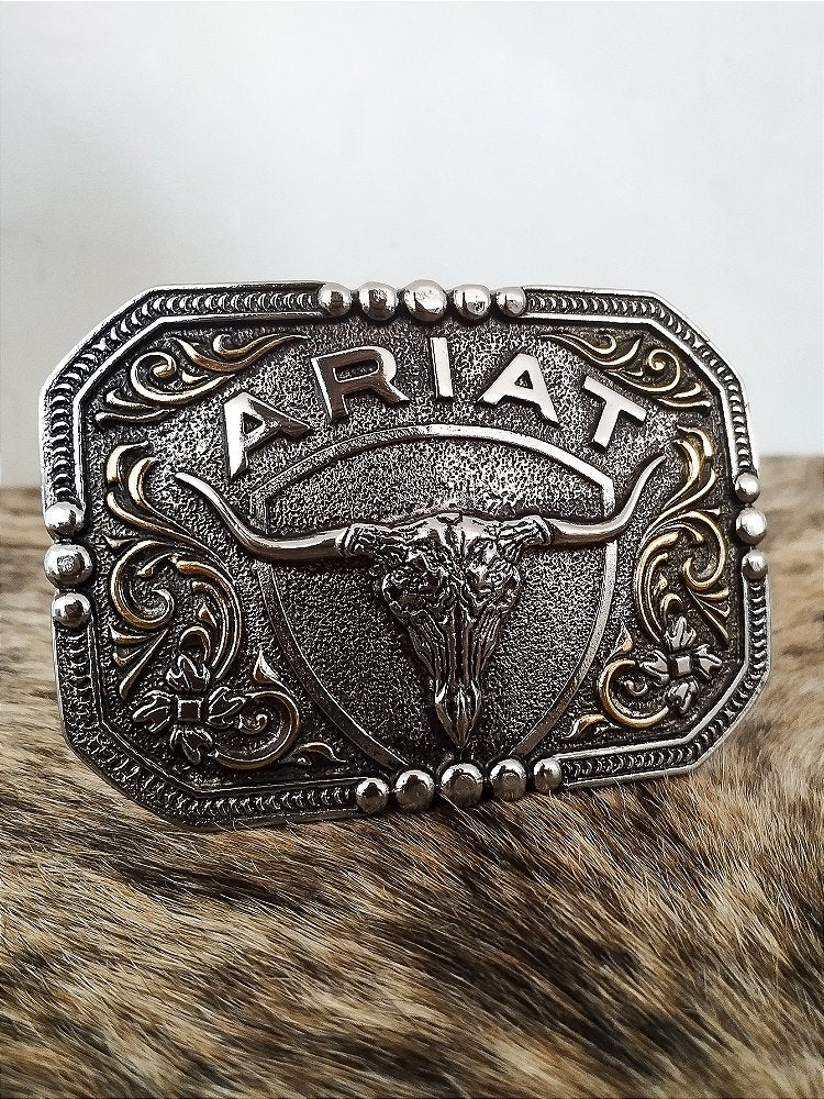 Fivela Ariat Country 11cm Western Premium Quadrada Bronze