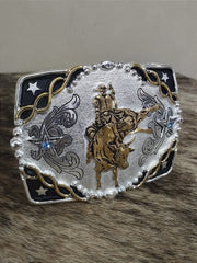 Fivela Country Master Western Bull Rider Quadrada Cowboy