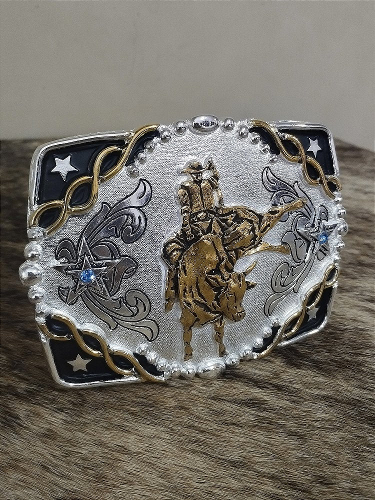 Fivela Country Master Western Bull Rider Quadrada Cowboy