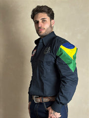 Camisa Radade Masculina Country Cowboy Bandeira Radade