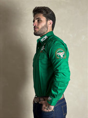 Camisa Masculina Radade Manga Longa Riders Bordada Algodão