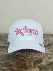 Boné Country Texas Farm Feminino Original Aba Curva Branco