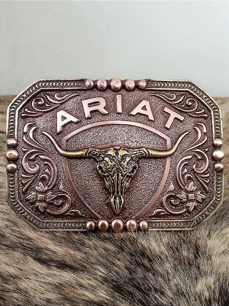 Fivela Ariat Country 11cm Western Premium Rodeio Bronze