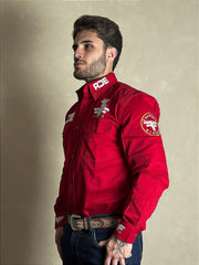 Camisa Masculina Radade Manga Longa Riders Bordada Algodão