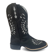Bota Feminina Texana Bico Quadrado Solado Brilho Rodeio Top