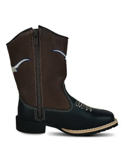Bota Country Infantil Masculina Couro Premium Peão Jolimar
