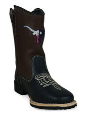 Bota Infantil Masculina Cowboy Couro Bico Redondo Jolimar