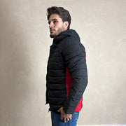 Jaqueta Puffer Bobojaco Capuz Removível Blusa De Frio Preto