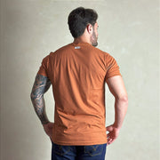 Camiseta Masculina Country Marrom Manga Curta Paint Horse