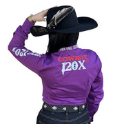 Camisete Feminina Country Manga Comprida Bordada Tx Cowboy 120x
