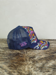 Boné Country Texas Farm Feminino Original Aba Curva Colorido