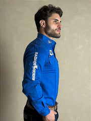 Camisa Masculina Radade Manga Longa Riders Bordada Algodão