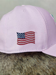 Boné Country Texas Farm Feminino Original Rosa Claro Logo