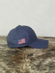 Boné Country Texas Farm Original Aba Curva Cinza e Vermelho
