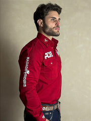 Camisa Masculina Radade Manga Longa Riders Bordada Algodão