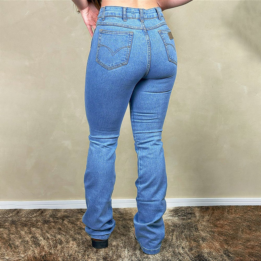 Calça Jeans Feminina Tradicional Com Elastano Cós Alto Pura Raça