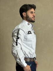 Camisa Masculina Radade Manga Longa Riders Bordada Algodão