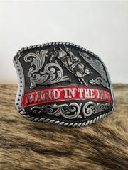 Fivela Ariat Country 11cm Western Premium Quadrado Vermelho