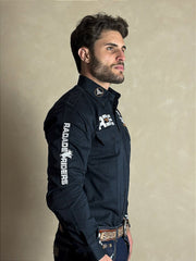 Camisa Masculina Radade Manga Longa Riders Bordada Algodão