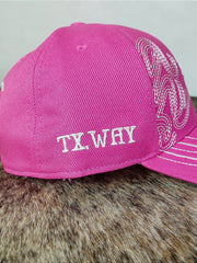 Boné Country Texas Farm Feminino Original Rosa Dragão