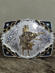 Fivela Country Master Western Bull Rider Quadrada Cowboy