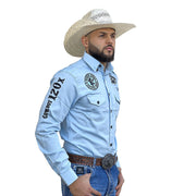 Camisa Country Masculina Bordada Rodeio Comitiva Tx Cowboy 120x