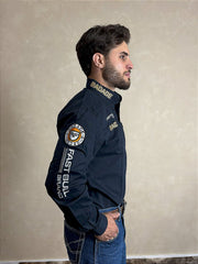 Camisão Radade Masculina Country Bordada Rodeio Brands Cowboy