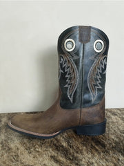 Bota Texana Masculina Texas Rodeo Couro Rodeio Águia Marrom