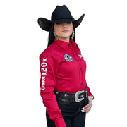 Camisete Feminina Country Manga Comprida Bordada Tx Cowboy 120x