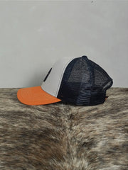 Boné Country Telinha Aba Curva Texanos Texas Trucker Laranja