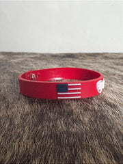 Pulseira Country Silicone Ariat Vermelho Premium Western Top