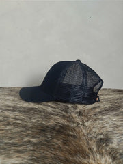 Boné Country Telinha Aba Curva Texanos Americano Preto Azul